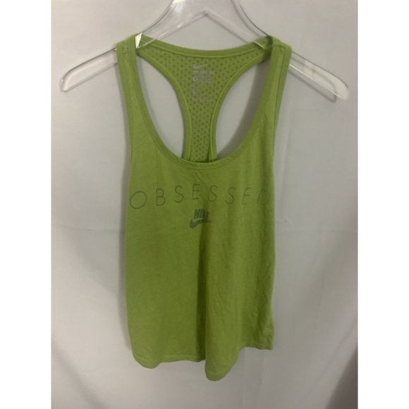 Nike Tops - The Nike Tee Athletic Cut Women’s M Lime Tanktop Racerback Workout